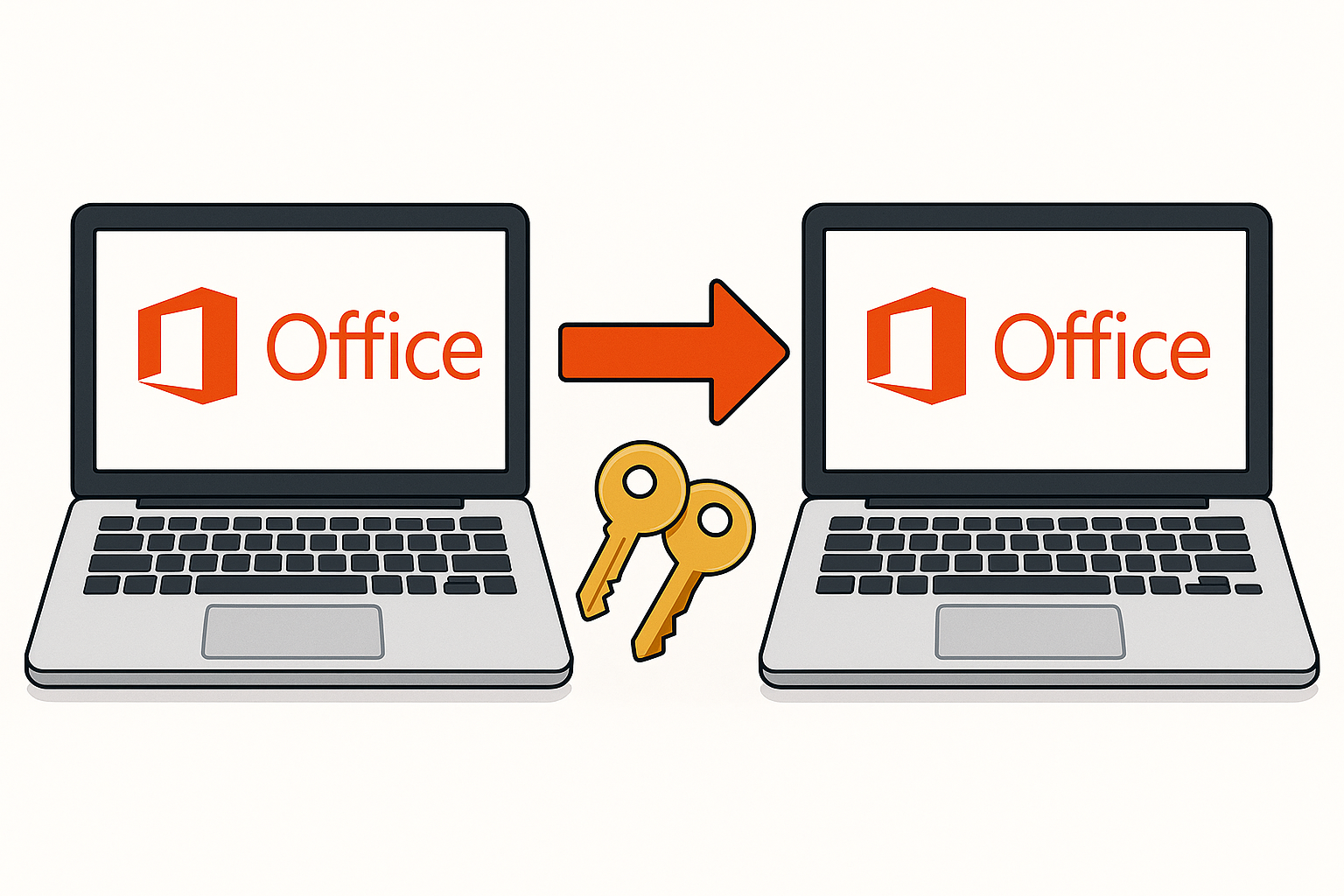 Перенос ключа Майкрософт Офис на другой ПК: Для всех версий