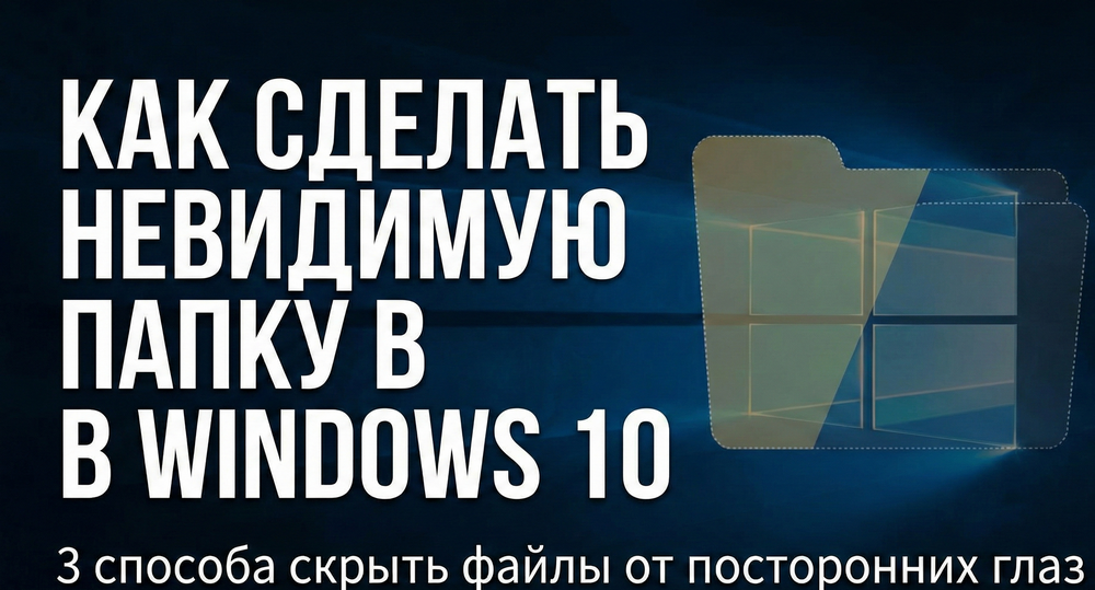 Как создать невидимую папку в Виндовс 10: Скрываем файлы от посторонних
