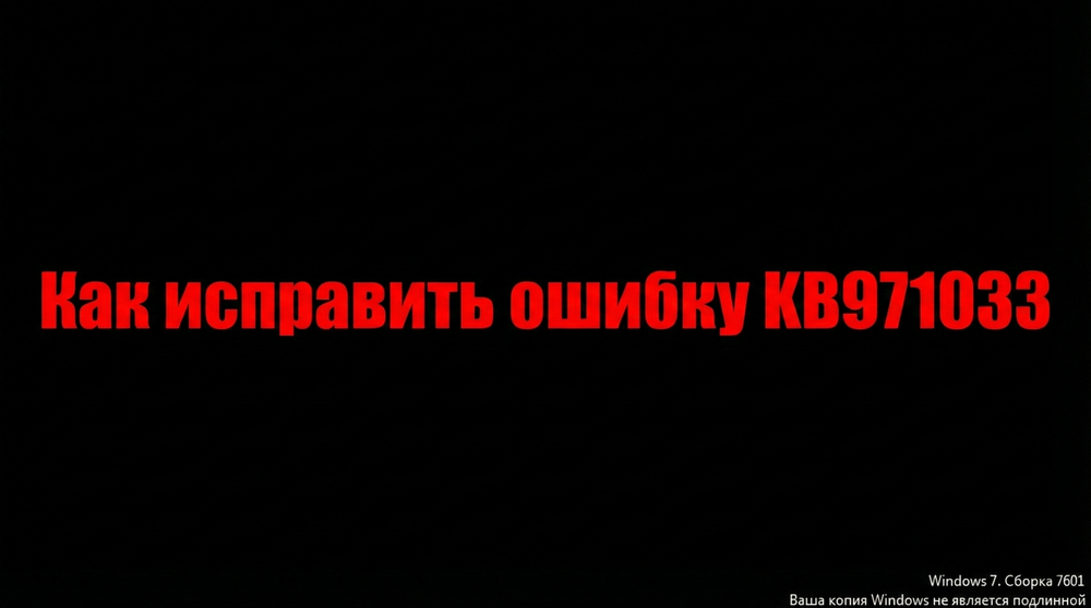 Как исправить ошибку KB971033 в Windows 7: Все методы пошагово