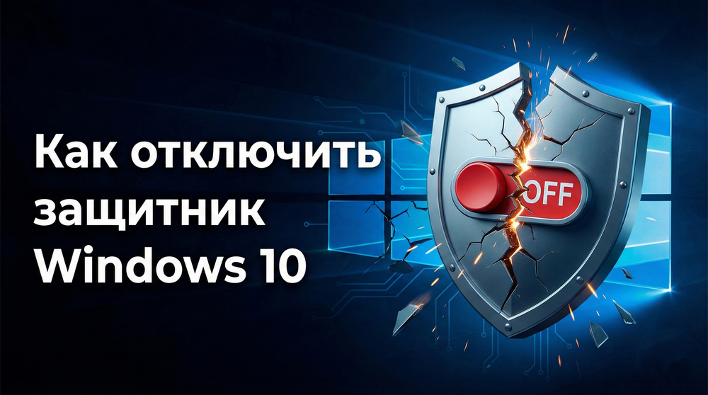 Как отключить защитник Виндовс 10 полностью: пошаговая инструкция