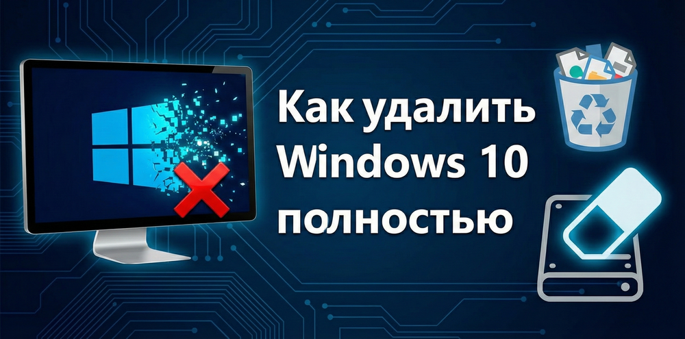 Удаление Windows 10 с компьютера или ноутбука: пошаговый гайд