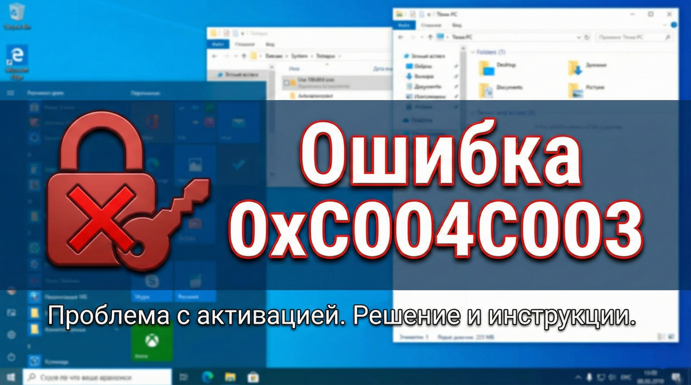 0xc004c003 ошибка в Windows: причины появления и исправление